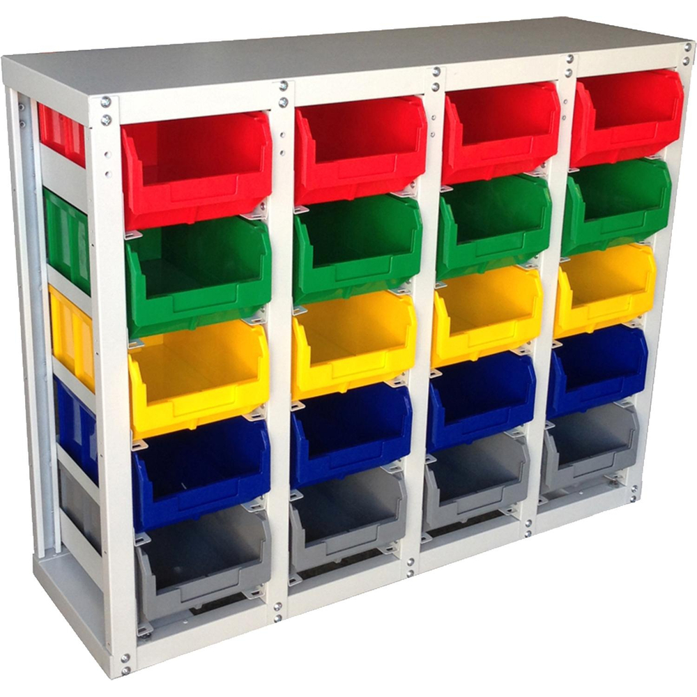 Стеллаж металлический с направляющими стационар односторон СтеллаТ V3-20 яч