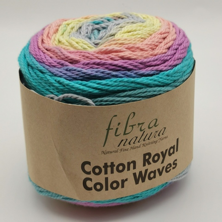 Пряжа для вязания COTTON ROYAL COLOR WAVES (22-07) FIBRA NATURA