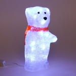 Фигура светодиодная «Мишка в шарфике» 12х12х24 см