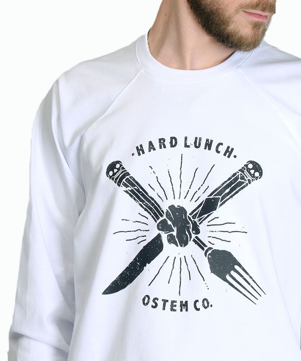 Лонгслив Hardlunch Fork and Knife белый