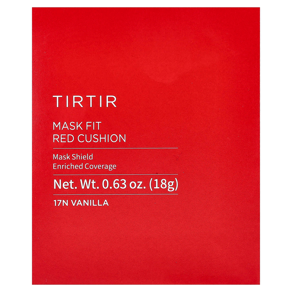TIRTIR, Mask Fit Red Cushion, кушон, 17N ваниль, 18 г (0,63 унции)