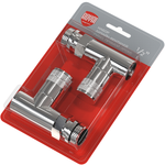 Набор дизайн-вентилей ручной регулировки Royal Thermo Piano прямой 1/2" хром