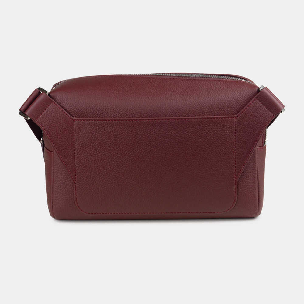 Сумка поясная Slash из кожи теленка, бордового цвета