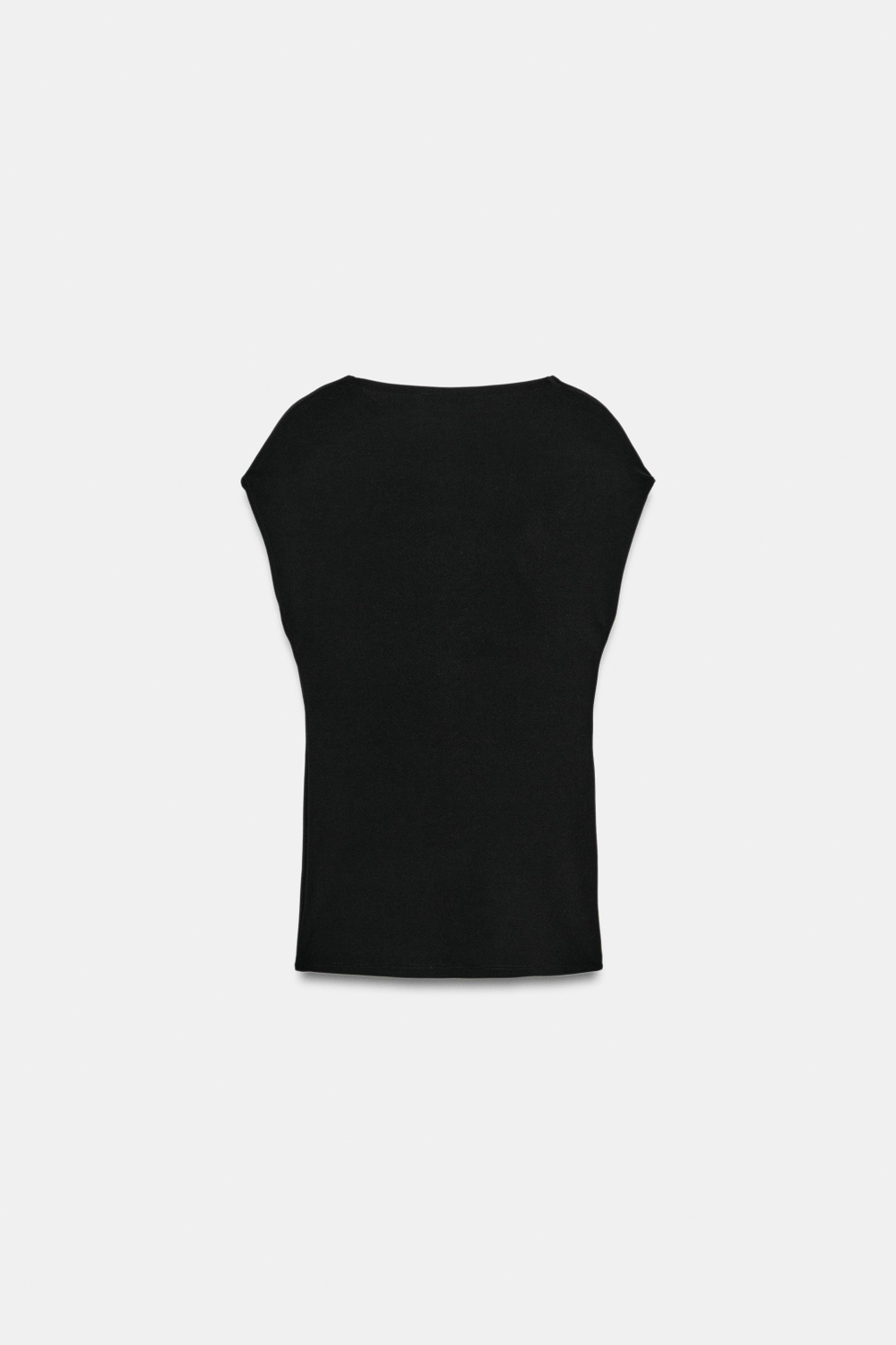 ZARA ТОП СО СБОРКАМИ И ФУРНИТУРОЙ, ЧЕРНЫЙ