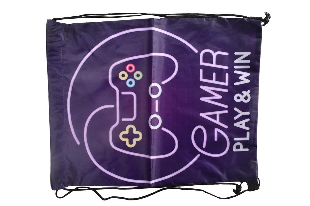 Мешок для обуви 33*40 см, "Neon", 4 вида микс