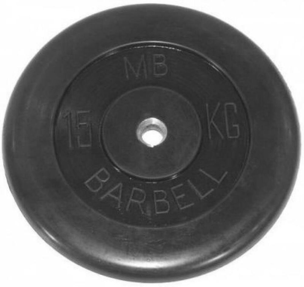 Диск обрезиненный BARBELL MB15 кг / диаметр 51 мм