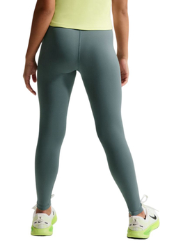 Брюки для девочки теннисные Nike Girls One Dri-FIT High-Waisted - mineral slate/white