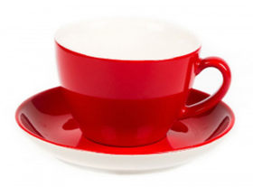 Чайная пара Barista (Бариста) 300 мл, красный цвет