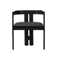 Стул Irma черный с серой обивкой