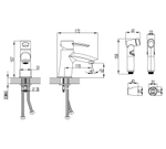 LM3216C Атлантисс Смеситель для умывальника и биде, хром