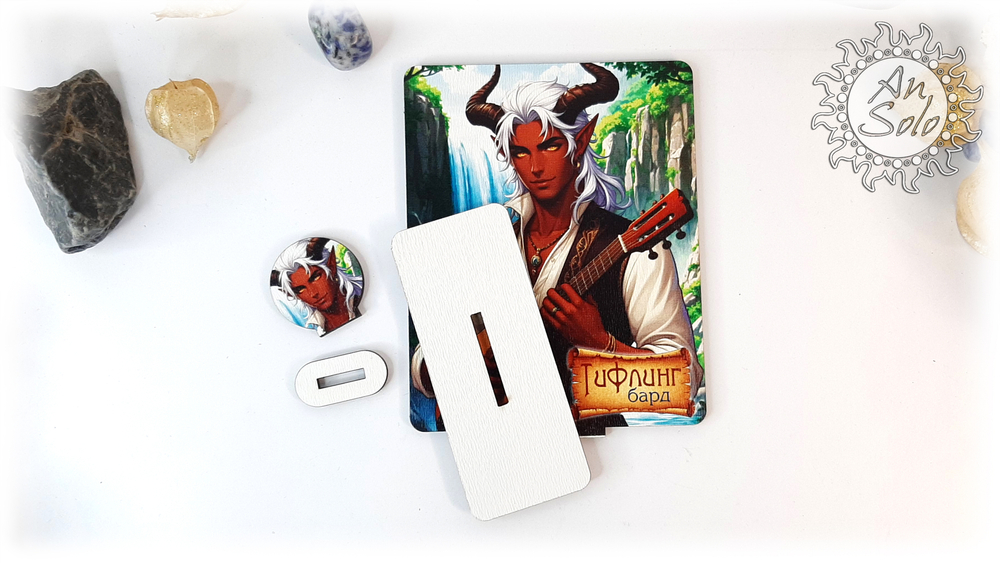 Мужской аватар Тифлинг Бард для настольных игр, ДНД