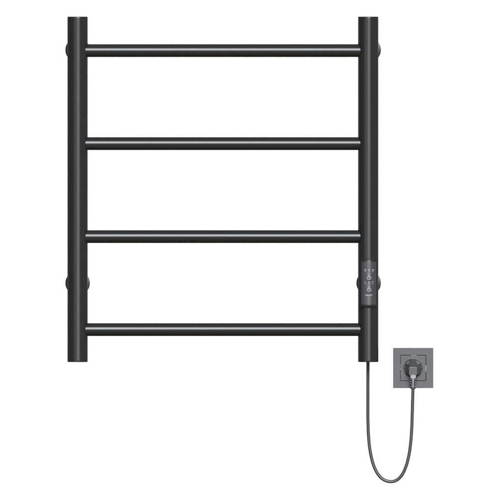 Полотенцесушитель MIXLINE VEGA  60х50 (таймер, 201 Вт, 4 перекладины) электрический ЧЕРНЫЙ