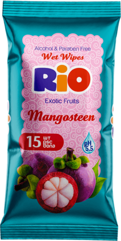 Влажн.салфетки RIO 15шт Фрукты