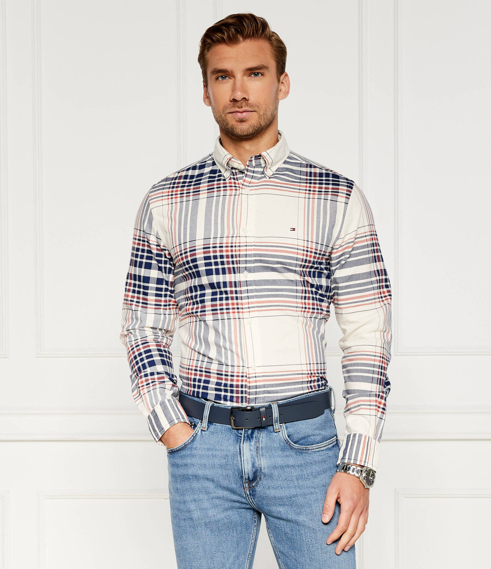 Рубашка OXFORD CHECK Tommy Hilfiger - бежевый(MW0MW35773)