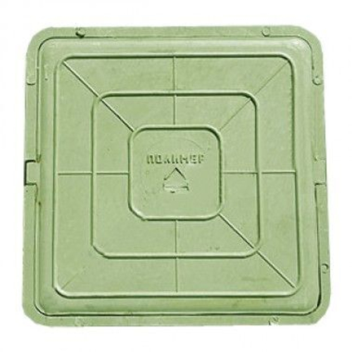 Люк полимерный квадратный 6кН (зелёный)