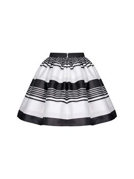 Юбка мини со сборкой из атласа