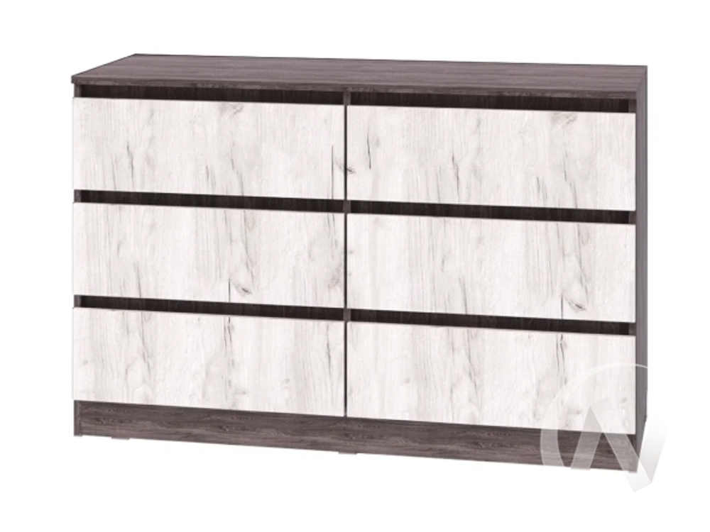 Комод 1200 секция №12 НКМ Милана (ясень анкор/дуб эльза)