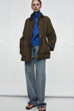 Бархатный пиджак с капюшоном и фитилем, похожий на свечу, ZW COLLECTION -ZARA