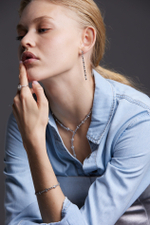 Серьги длинные Jouets Silver