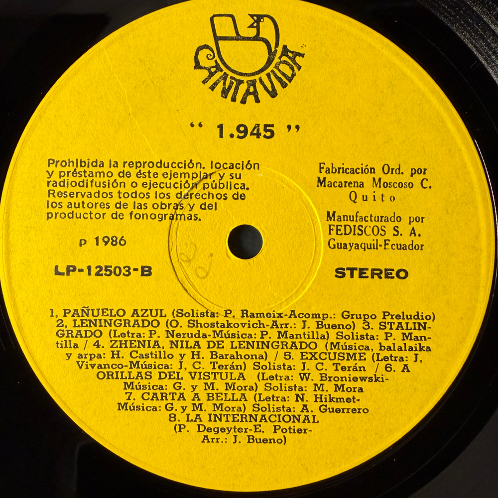 Grupo Ars Nova ‎– 1945 (Эквадор 1986г.)