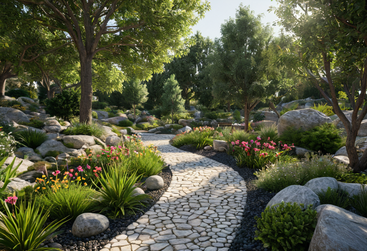 Ландшафтный дизайн своими руками: зонирование участка, выбор растений и материалов для мощения.