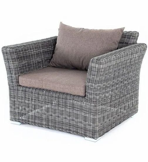 "Капучино" кресло из искусственного ротанга, цвет графит