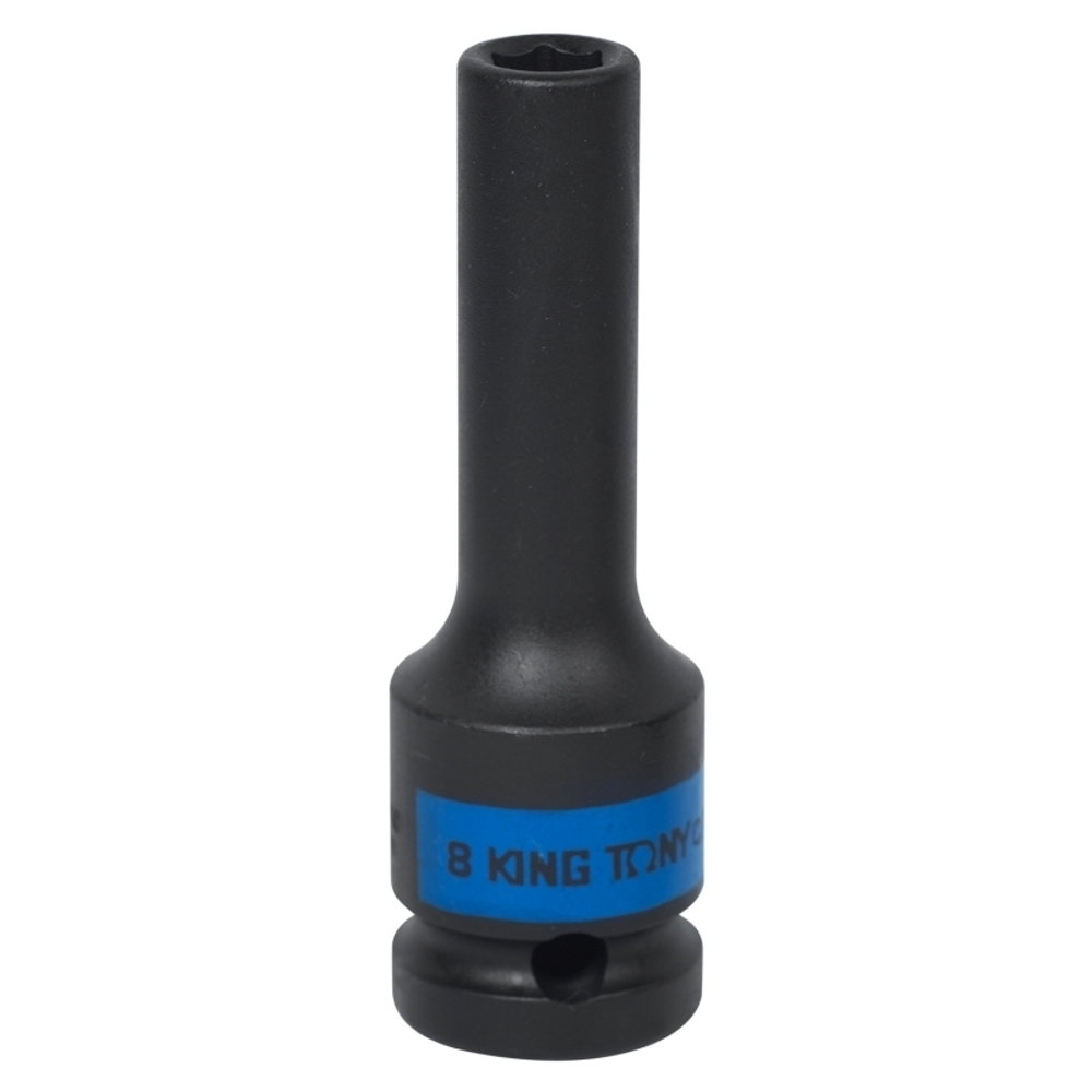 KING TONY (443508M) Головка торцевая ударная глубокая шестигранная 1/2", 8 мм