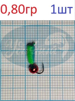 Мормышка вольфрамовая "Гвоздик рифленый Радуга"