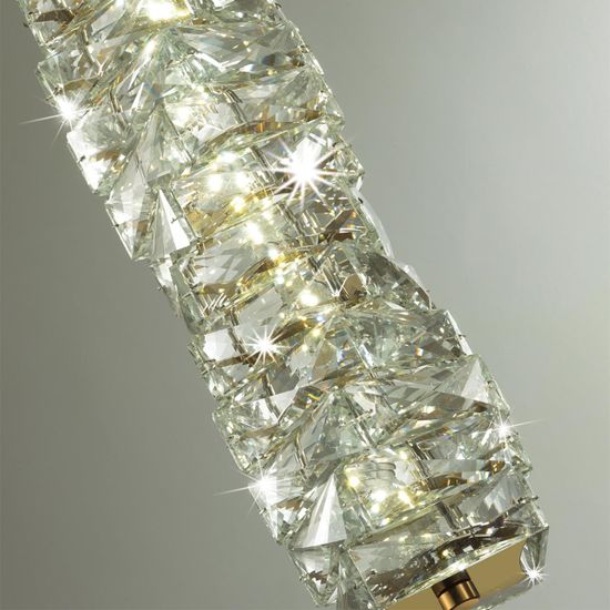 4999/10L HALL ODL23 623 золотой/прозрачный/металл/хрусталь Подвес LED 10W 4000K STRAZA