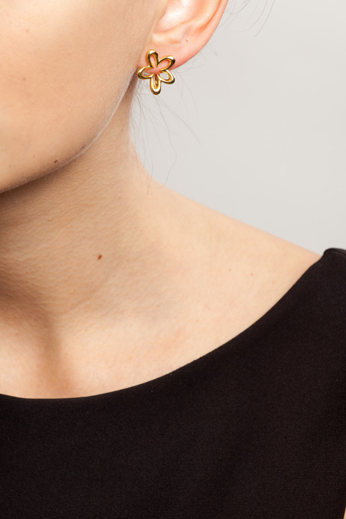 "Садок"  серьги в золотом покрытии из коллекции "Игрушки" от Jenavi с английским замком