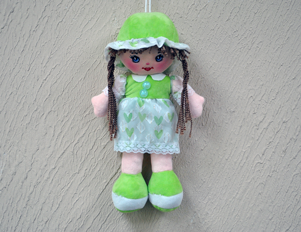 Кукла в платье с перламутровыми пуговицами № 3 17x32x10см. (Hand)