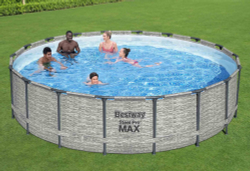 Каркасный бассейн Bestway Steel Pro MAX 549х122 см + фильтр-насос 5678 л/ч, лестница, тент (5618Y BW)