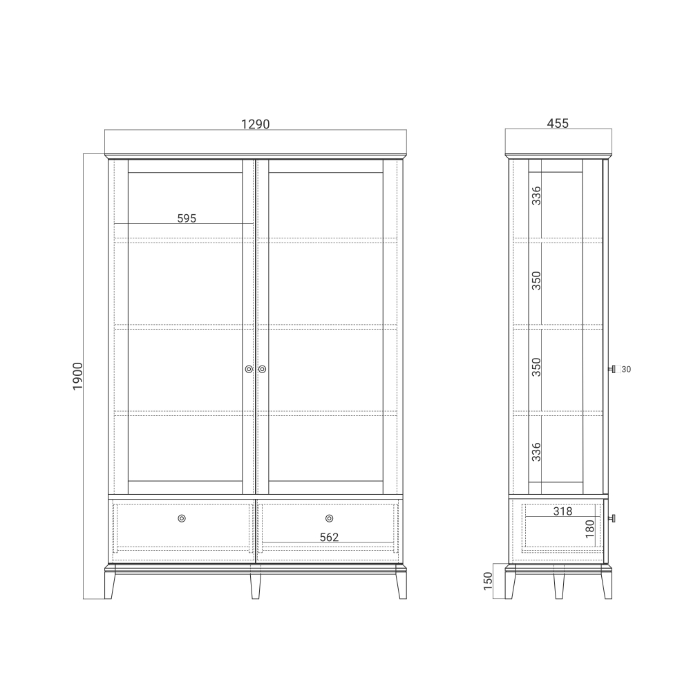 Витрина CRYSTAL CR176/2
