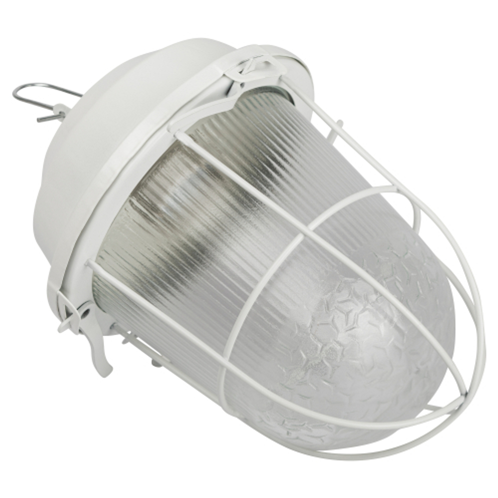 Светильник ЭРА НСП 02-100-003 с решеткой Желудь сталь стекло IP54 E27 max 100Вт 172х262х275 белый