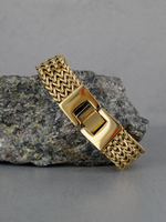 Широкий браслет из нержавеющей стали