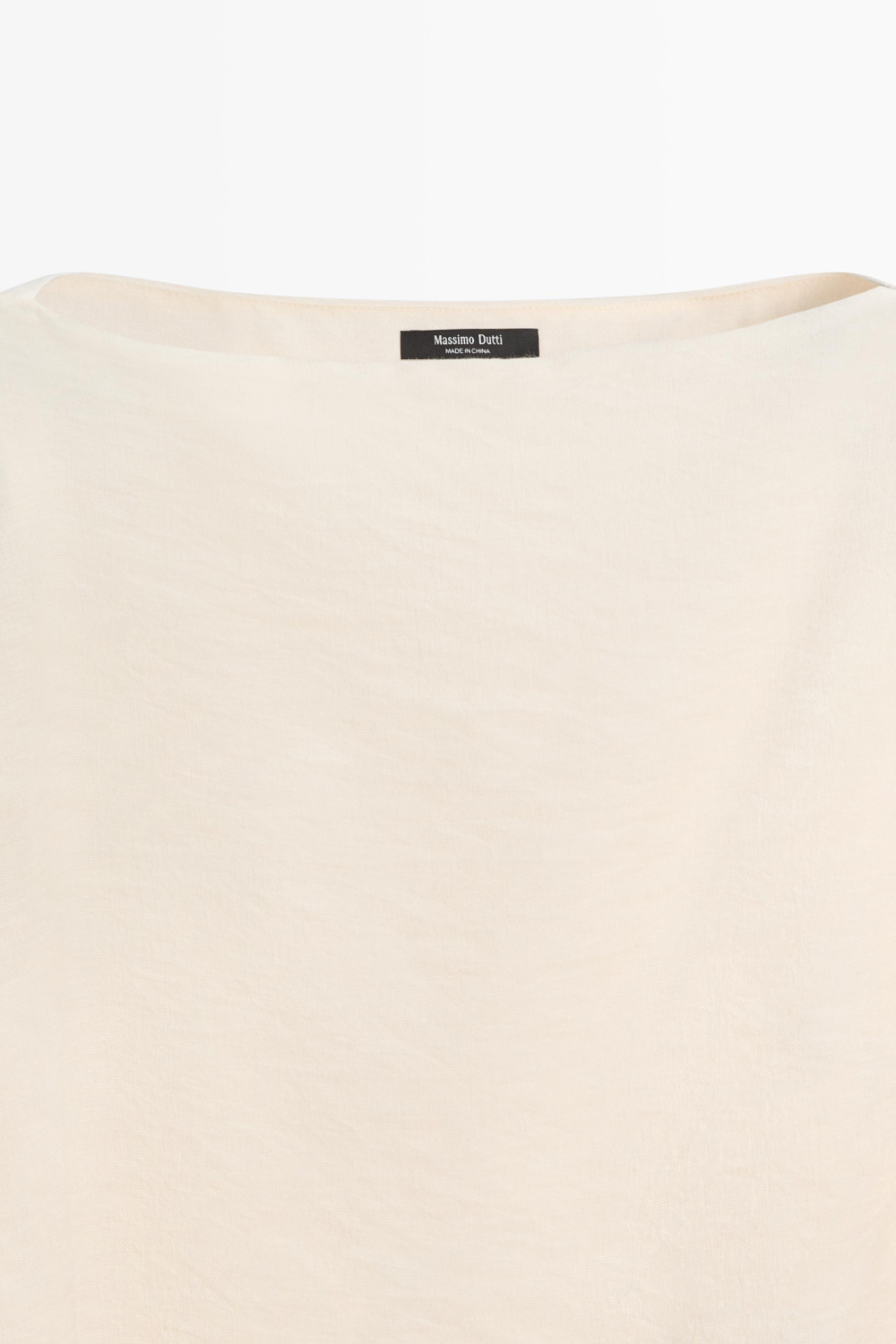 Massimo Dutti Блуза-накидка асимметричного кроя, белый