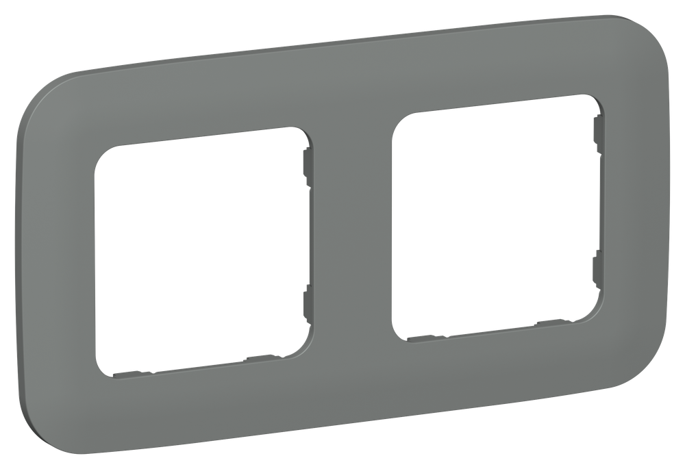 FLITE Рамка 2-местная РУ-2-А-ФлМА мокрый асфальт IEK