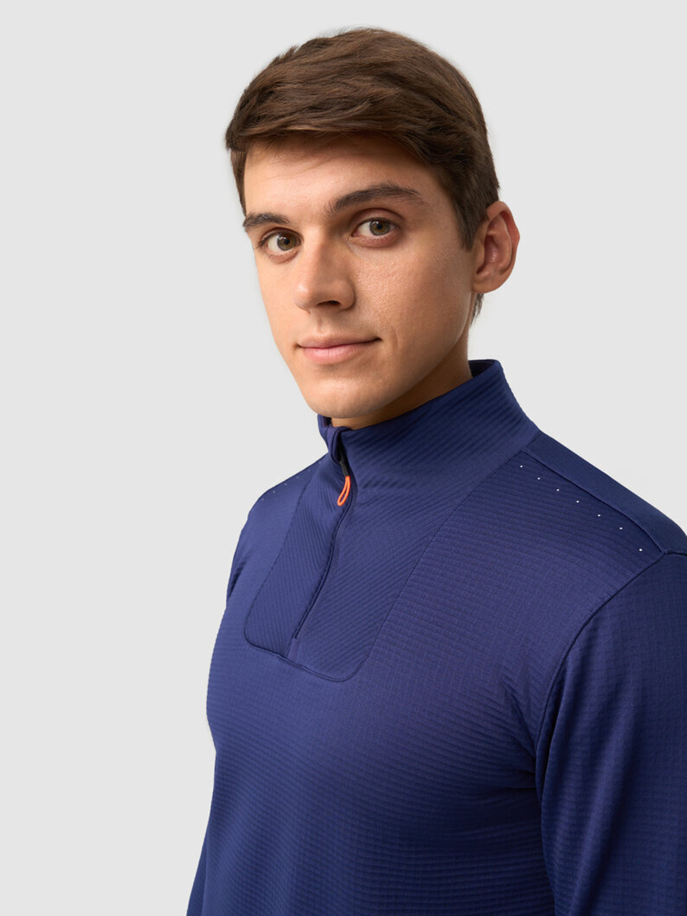 Зимняя беговая рубашка GRI Лонг 5.0 мужская тёмно-синяя