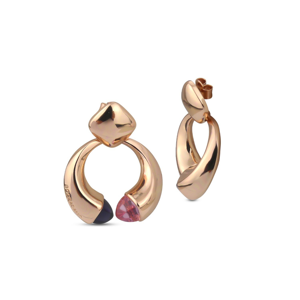 Серьги Boccadamo Caleida KOR024RP V/R/RG с кристаллами Swarovski, покрытием золотом