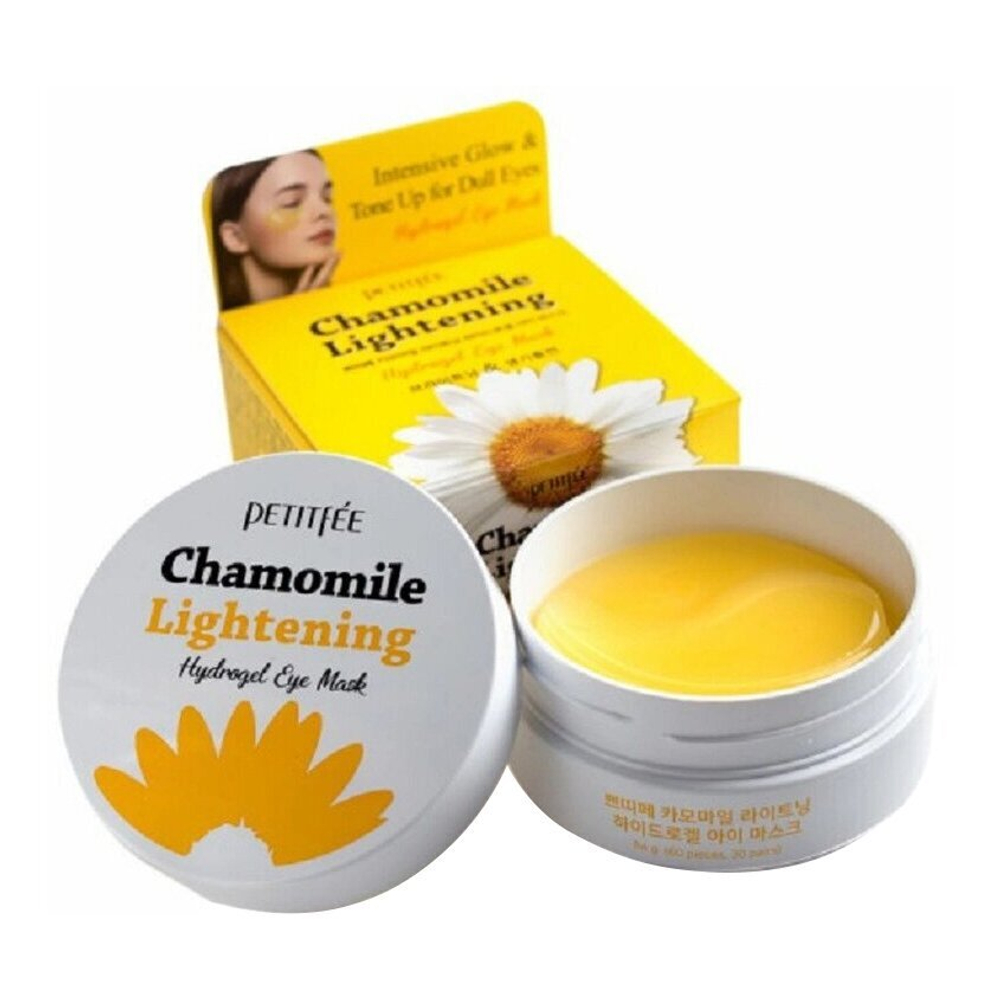 PETITFEE Восстанавливающие патчи для глаз Chamomile Lightening Hydrogel Eye Mask, 60 шт
