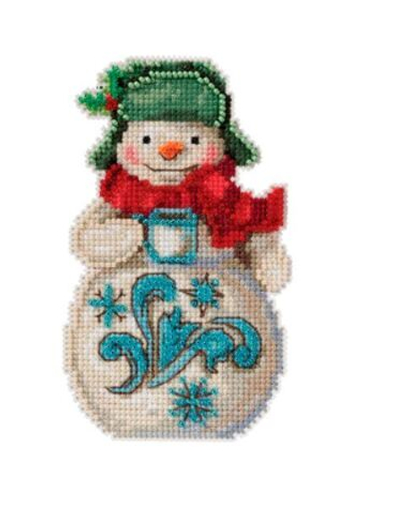 Набор для вышивания "Снеговик с какао" Jim Shore, 7 х 12 см (10005030/250824/5076867/1_США)