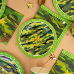 Тарелки бумажные «Звездный камуфляж» 18 см / 23 см, 6 шт