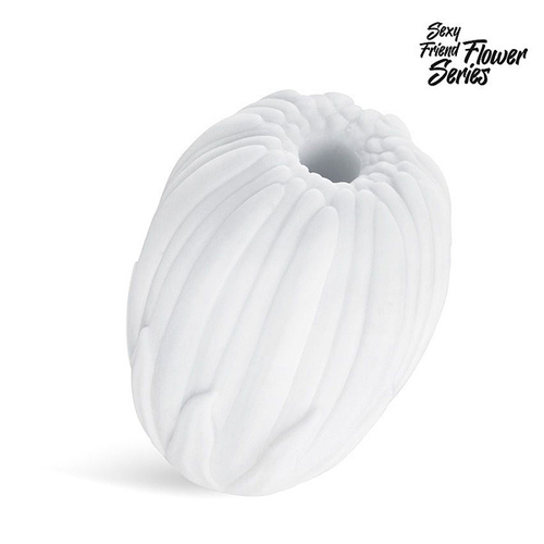 Белый нереалистичный мастурбатор 15см в форме бутона цветка Bior Toys Sexy Friend Flower Daisy SF-70282