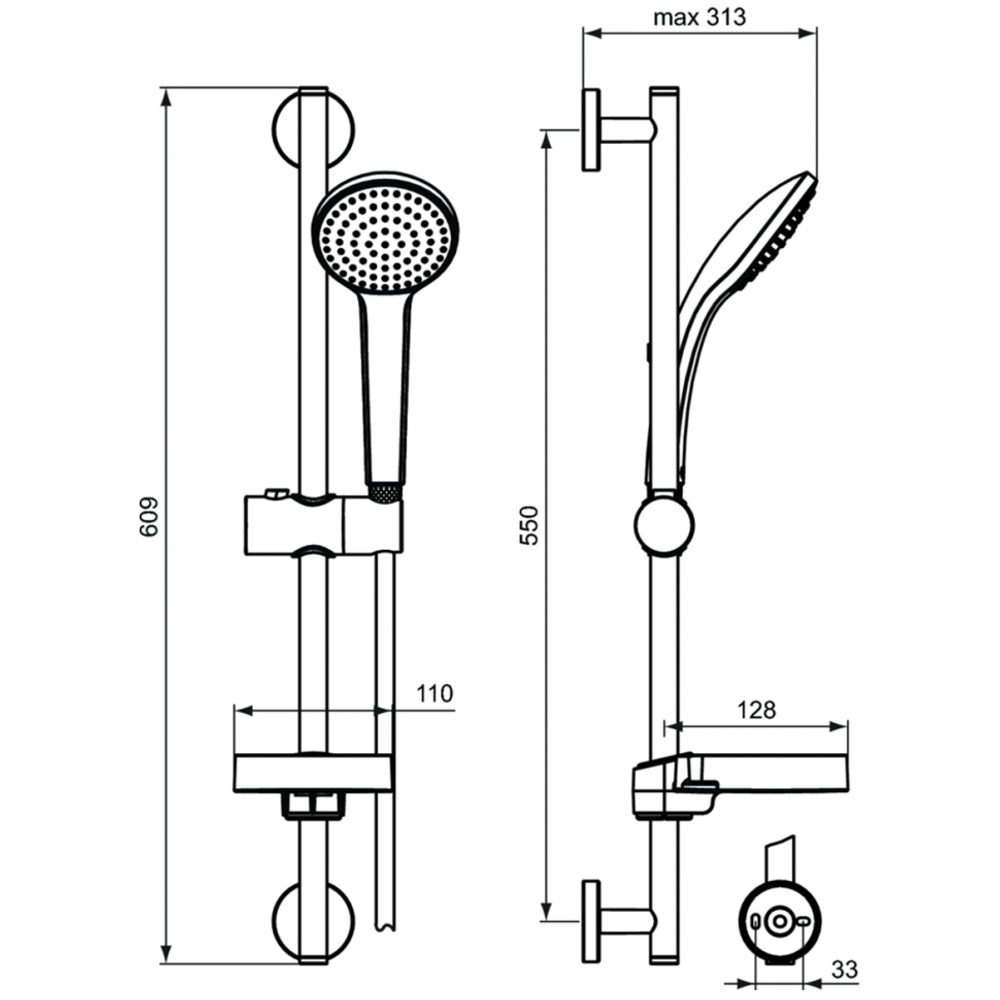 Душевой гарнитур Ideal Standard  IDEALRAIN SOFT B9412AA