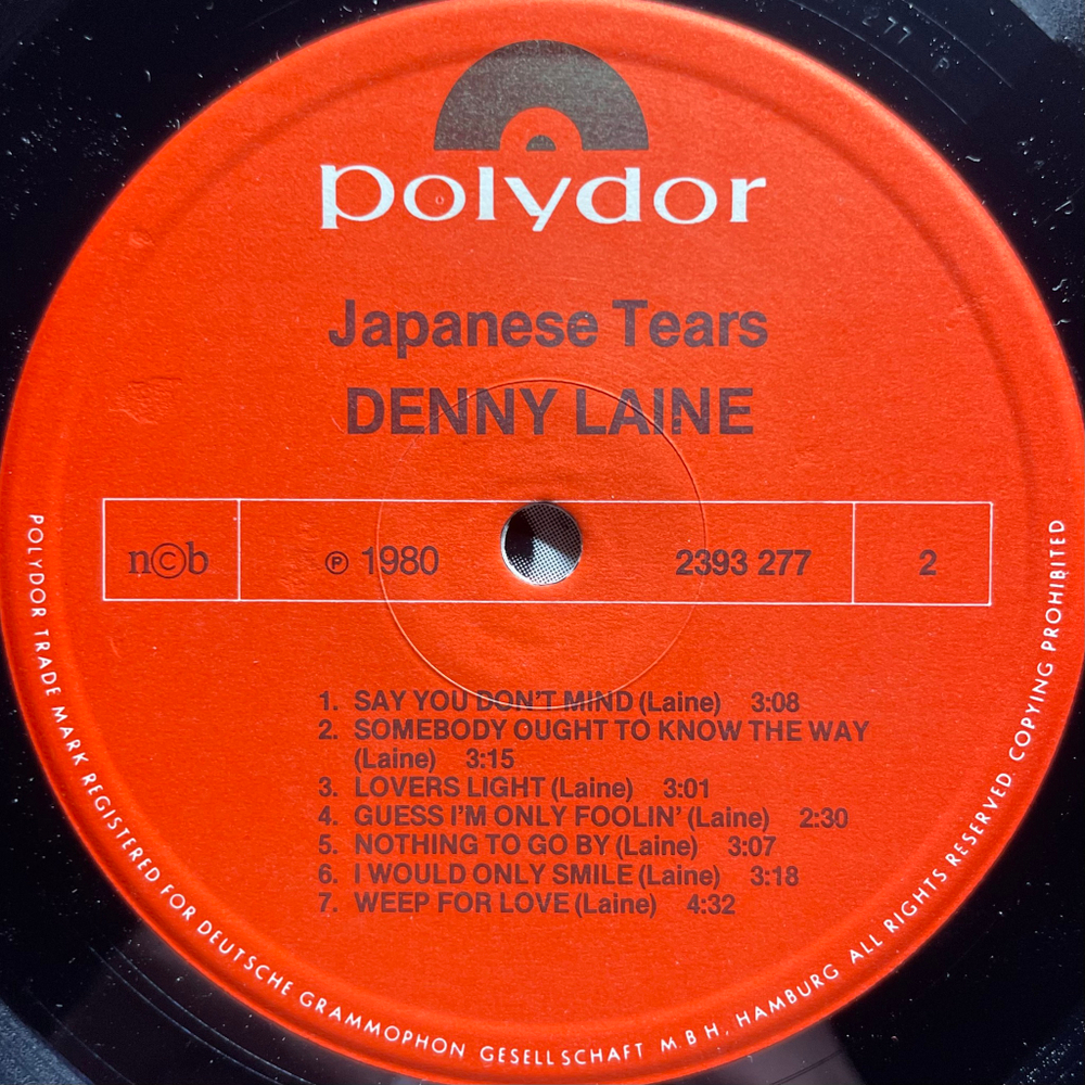 Denny Laine ‎– Japanese Tears (Скандинавия 1980г.)