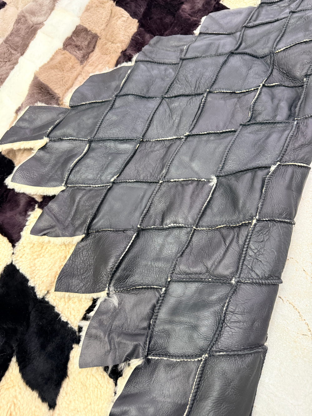 Покрывало меховое ковер из шкуры овчины