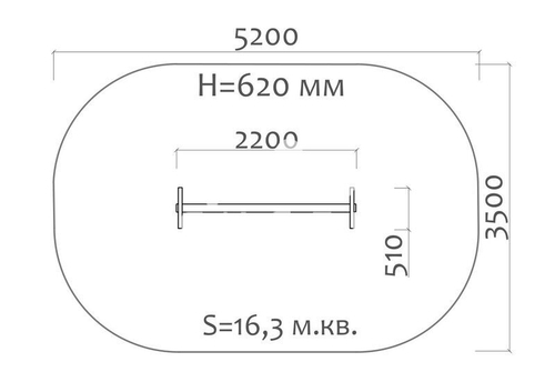 Бревно на подвесах 11007
