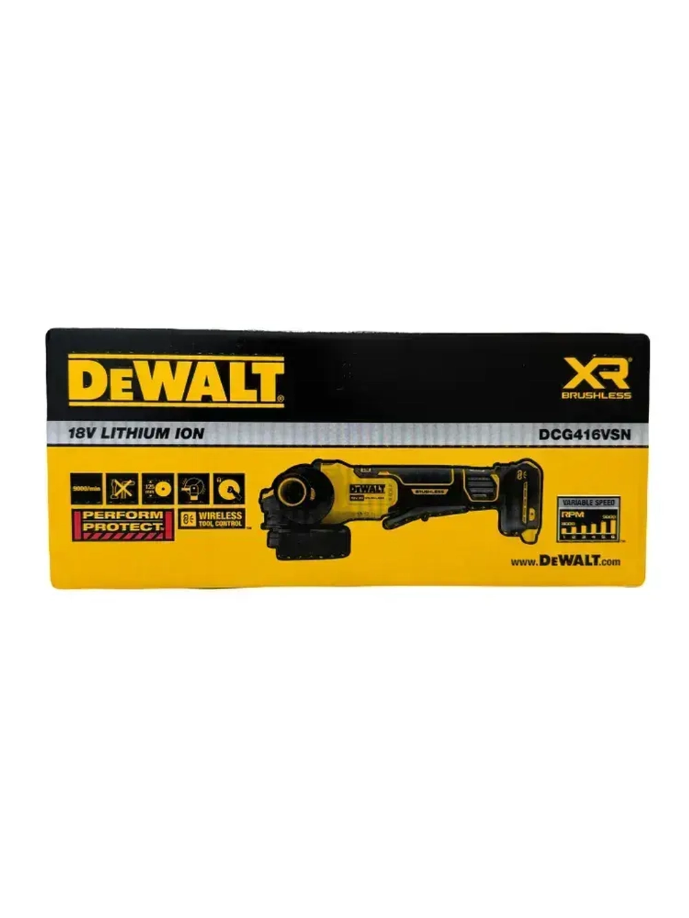 Угловая шлифмашина 125 мм с регулируемой скоростью 18V Dewalt DCG416VSN (без АКБ и ЗУ)