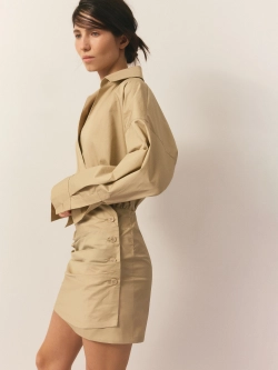 Платье-рубашка со складками