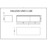 Тумба Armadi Art Flat Valessi Uno-S 140 897-140-A mat, АНТРАЦИТ мат